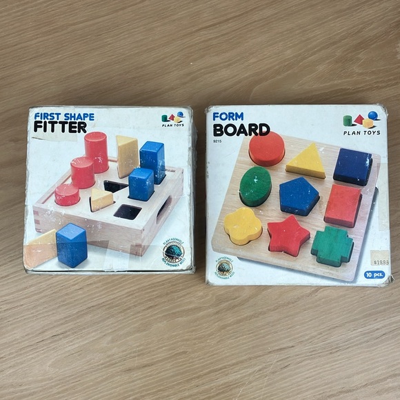 Set of 2 Plan Toys Form Board & Plan Toys Shape Fitter - Picture 11 of 12
